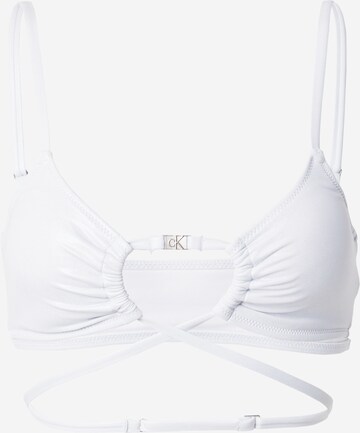 Calvin Klein Swimwear Bustier Bikinitopp i hvit: forside