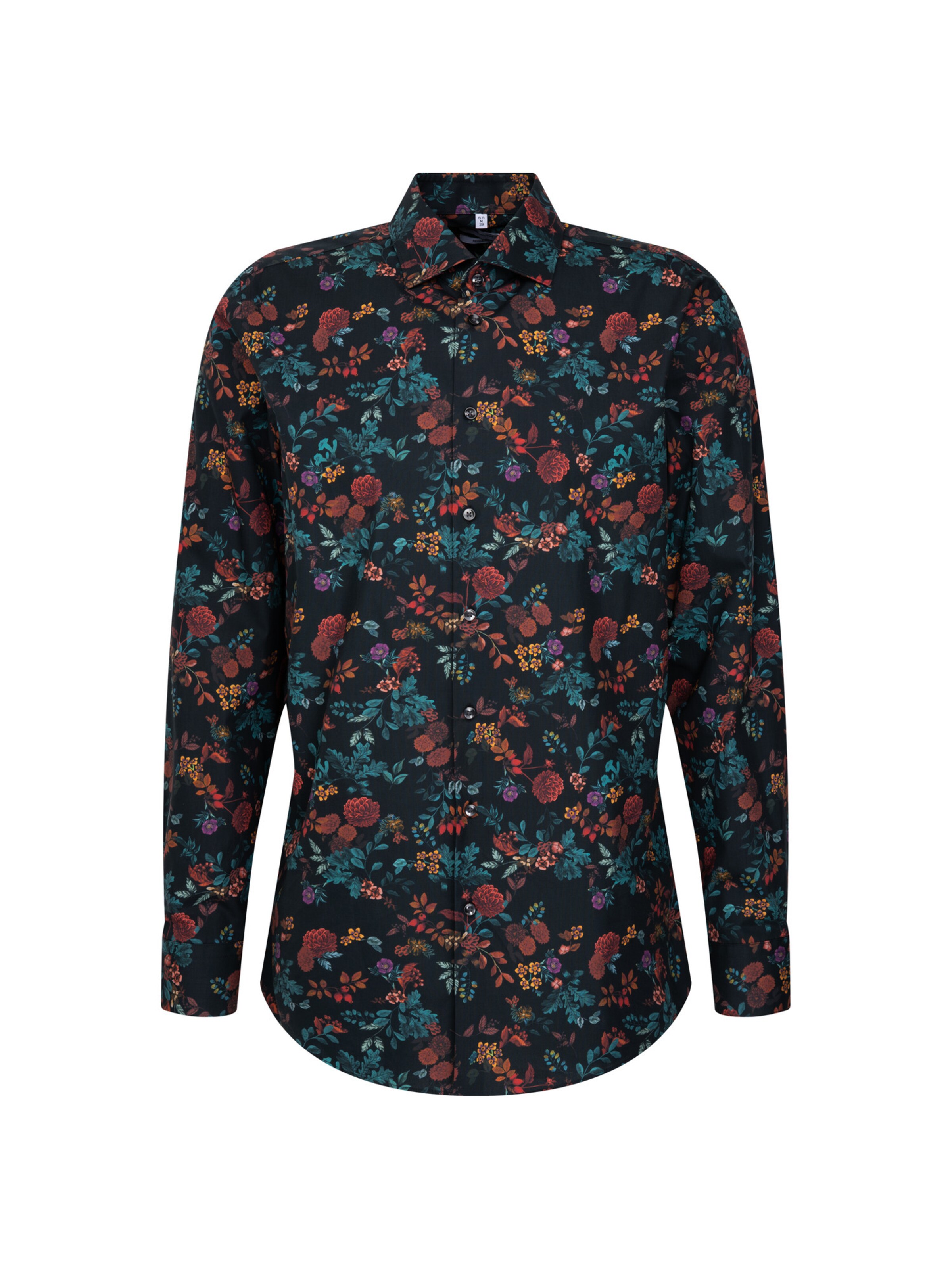 SEIDENSTICKER Regular fit Business Shirt in Black: front
