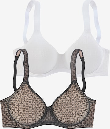 PETITE FLEUR T-shirt Bra in White: front