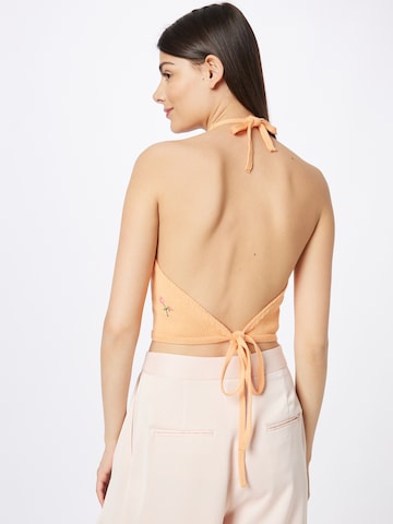 ONLY - Top de punto en naranja