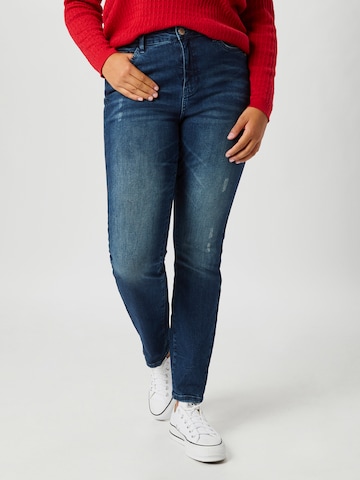 Junarose regular Jeans i blå: forside