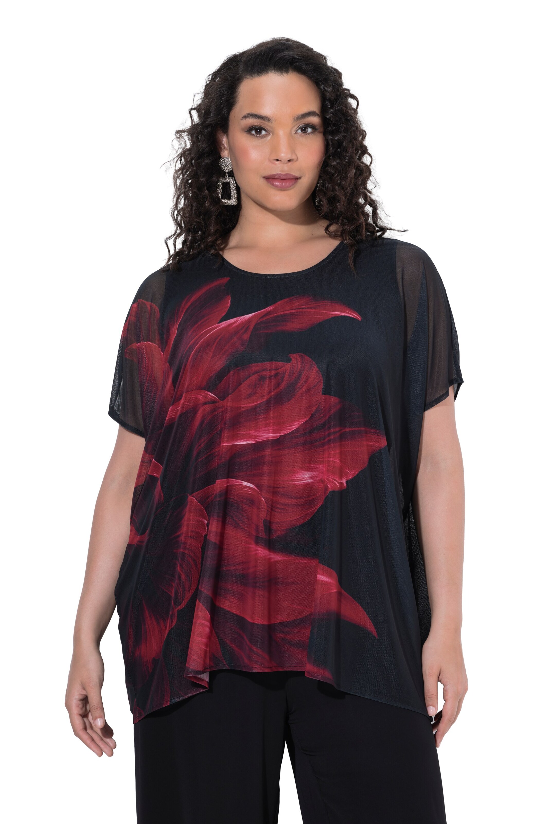 Ulla Popken Blouse in Zwart: voorkant