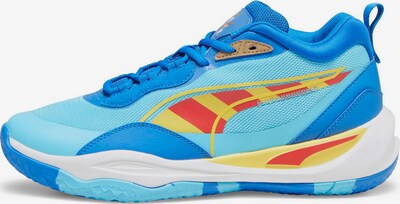 PUMA Platform trainers 'Playmaker Pro x The Smurfs' in Sky blue / Light blue / Yellow / Red, Item view