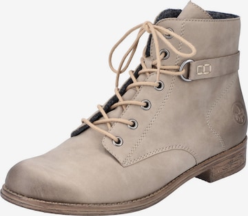 Bottines à lacets Rieker en beige : devant