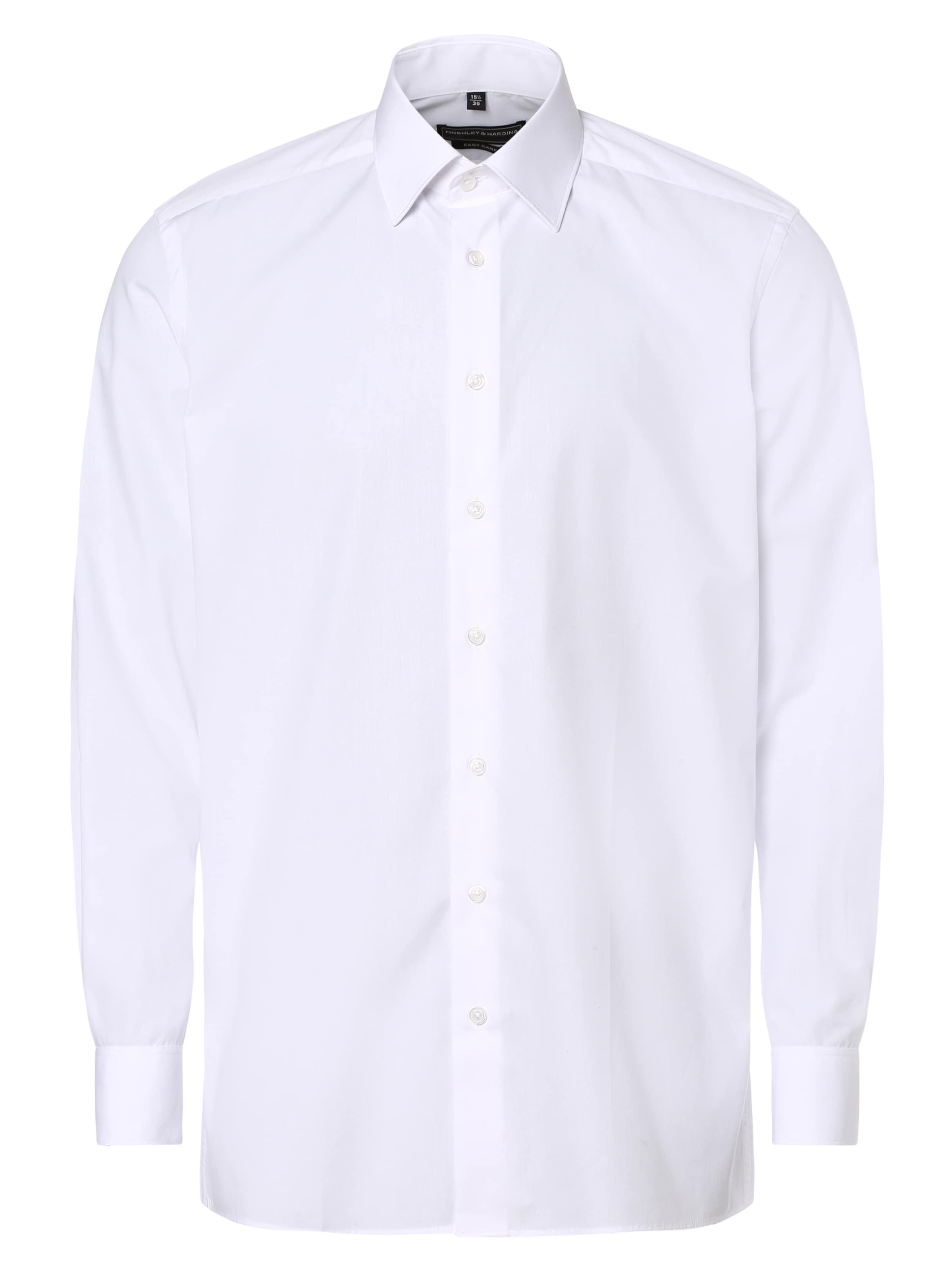 Coupe regular Chemise Finshley & Harding en blanc : devant
