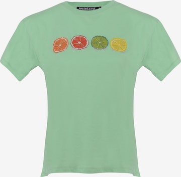 FRESHLIONS Shirts ' Orangen ' i grøn: forside