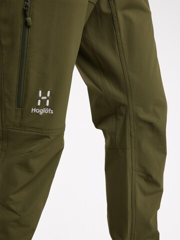 Haglöfs Slim fit Outdoor Pants 'Morän' in Green