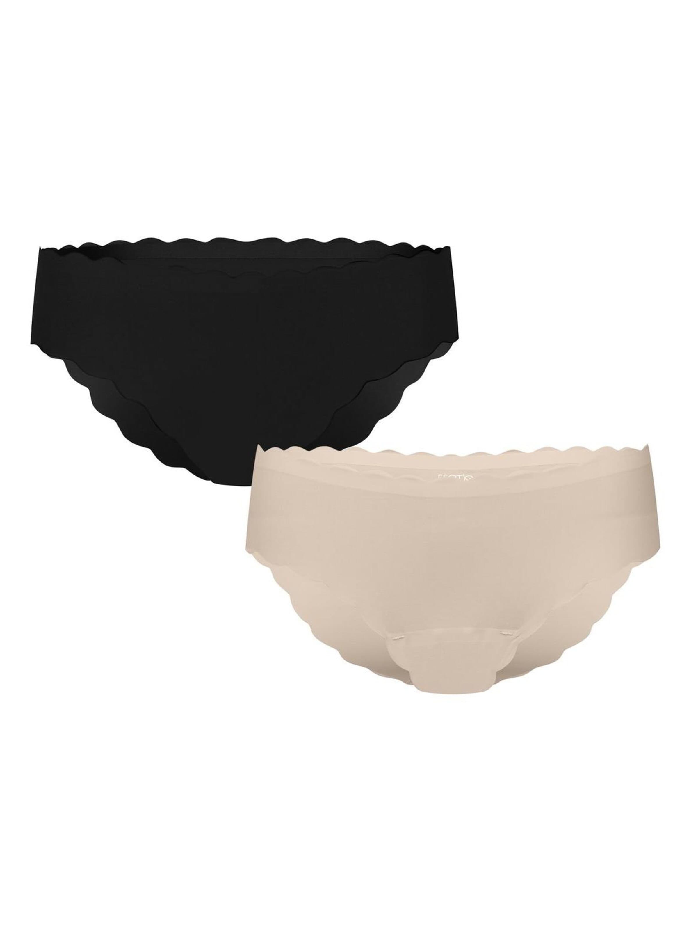 Panty 'Slip Peony im 2er Pack, nahtlos, lasergeschnittene Kanten M' di ESOTIQ in colori misti: frontale