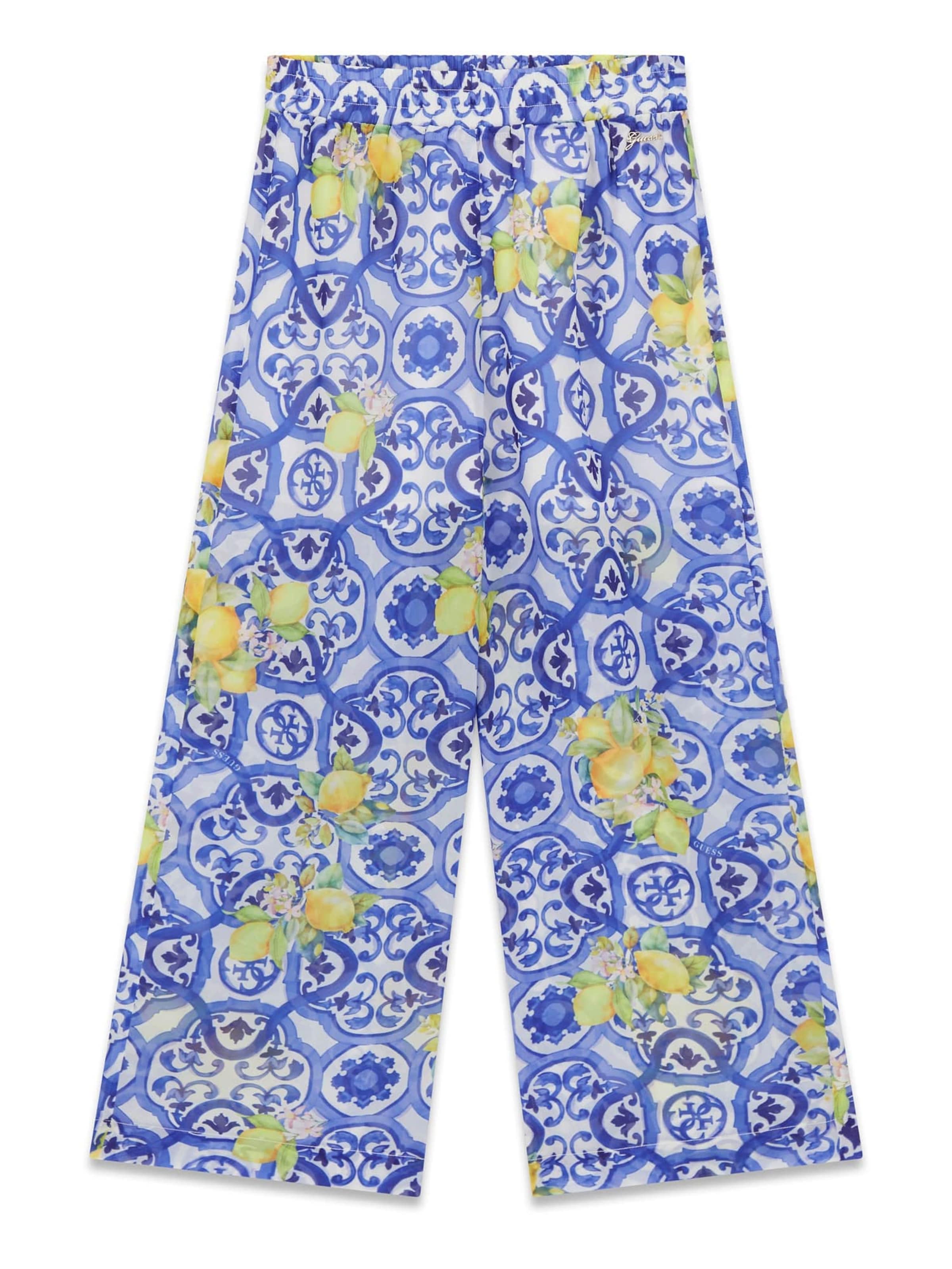 GUESS Wide leg Pants in Blue: front