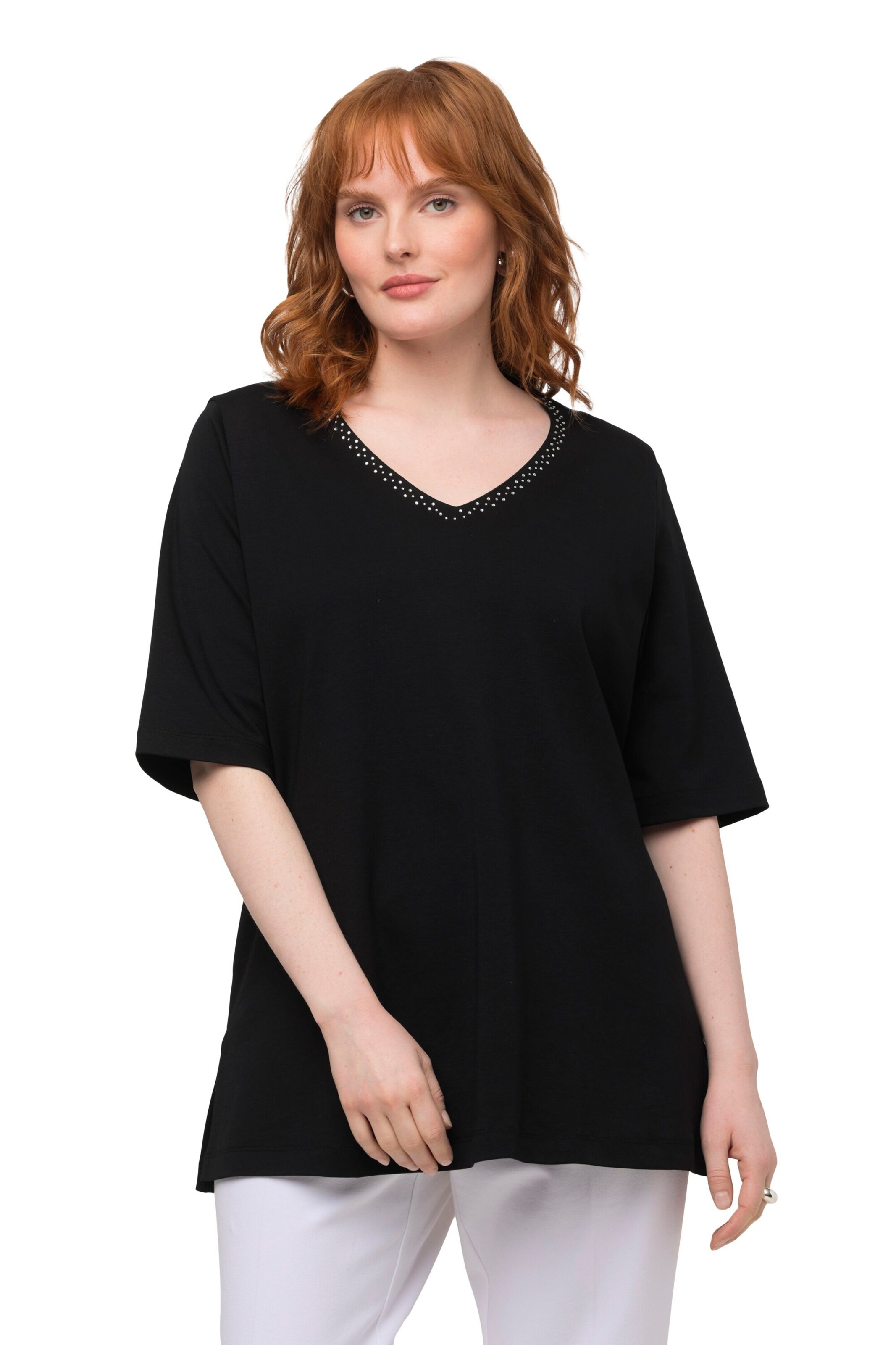 Ulla Popken Футболка в Черный: спереди