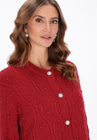 faina Knit cardigan in Red