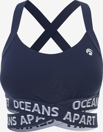 OCEANSAPART - Soutien Bustier Soutien de desporto 'Beauty' em azul: frente