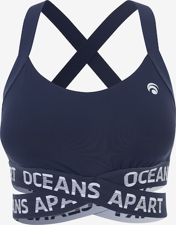 OCEANSAPART Μπουστάκι Αθλητικό σουτιέν 'Beauty' σε μπλε: μπροστά