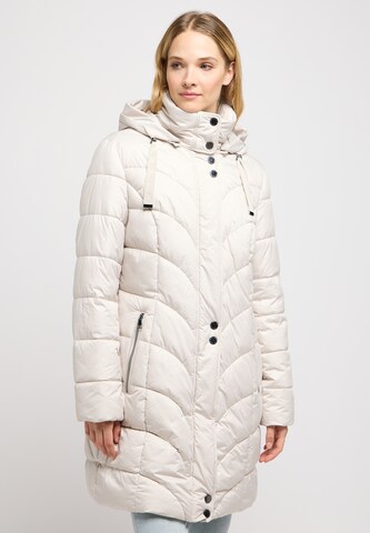 Barbara Lebek Winter Coat in White: front