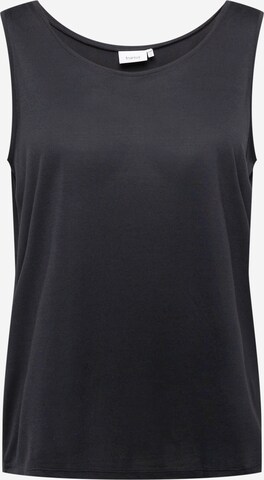 Fransa Curve Top 'LOLA' in Zwart: voorkant