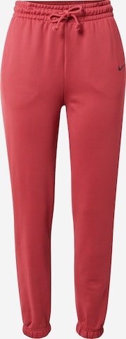 NIKE Spodnie sportowe 'Therma' w kolorze czerwony: przód