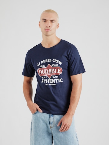 JJ Rebel Shirt 'JREBCASPER' in Blauw: voorkant