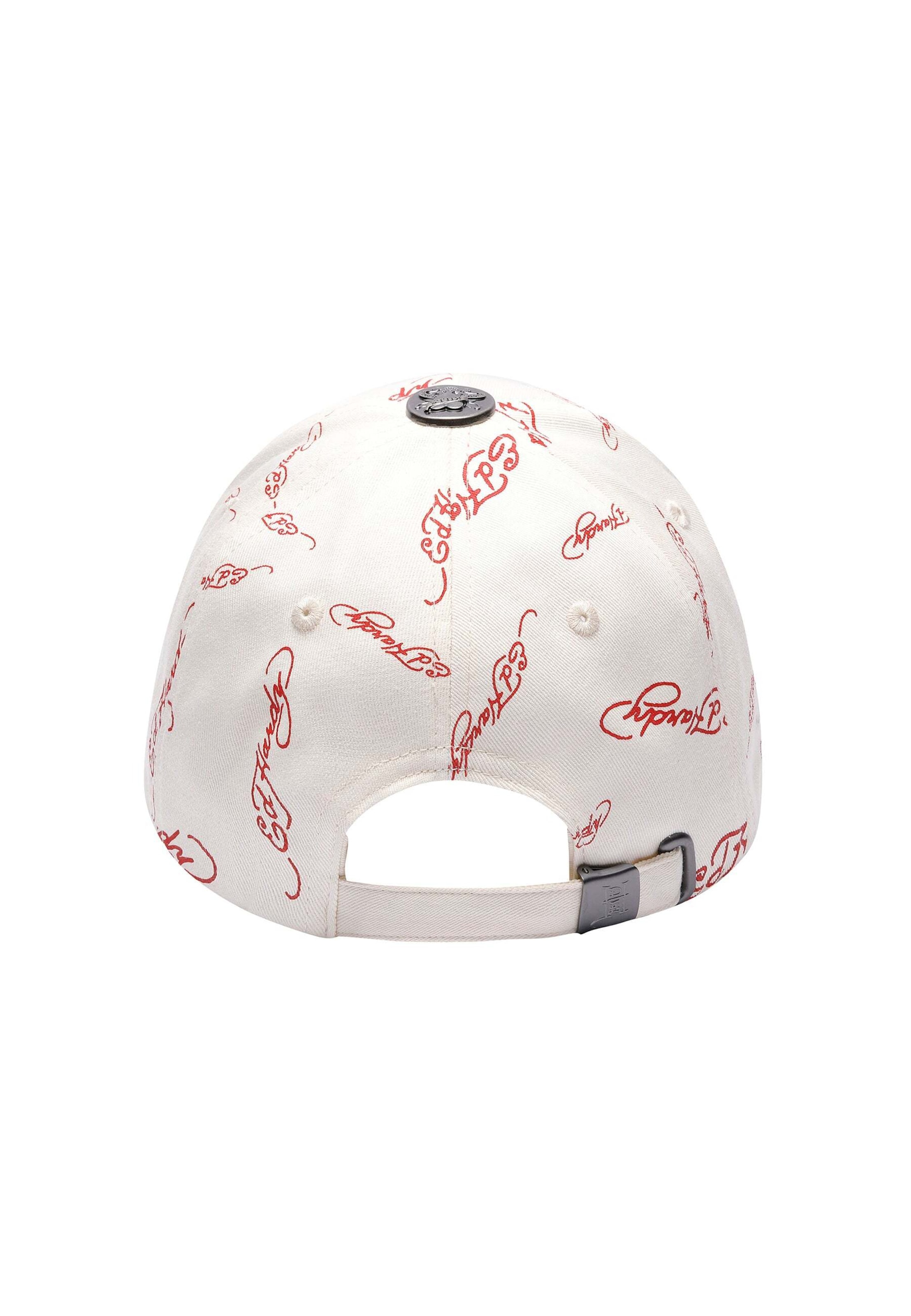 Ed Hardy Cap 'Tiger Flames' in White