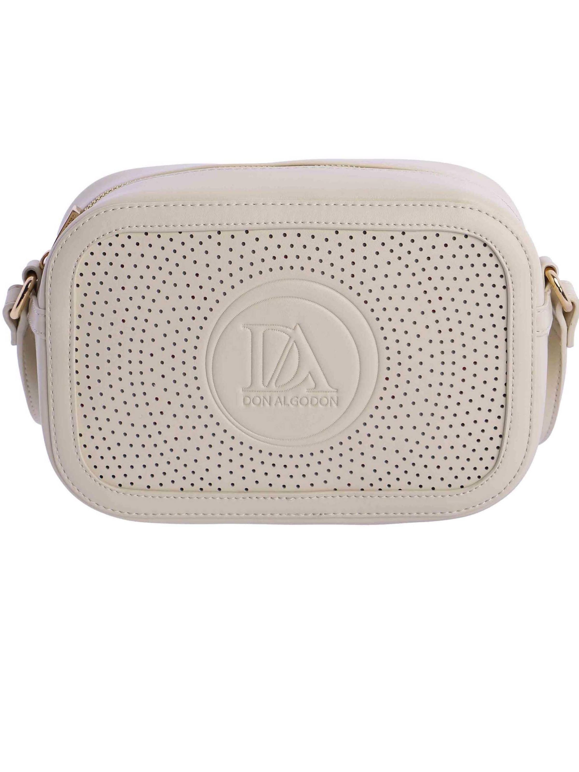 Don Algodon - Bolso de hombro 'Ondina' en blanco: frente