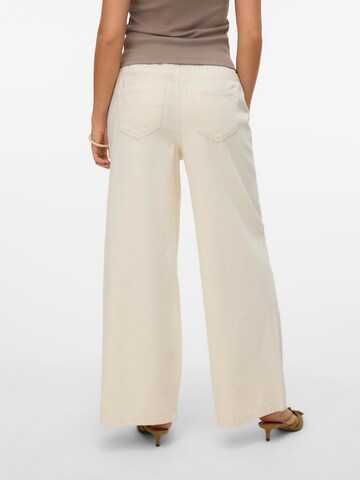 VERO MODA Wide leg Jeans 'VMValeria' in Beige