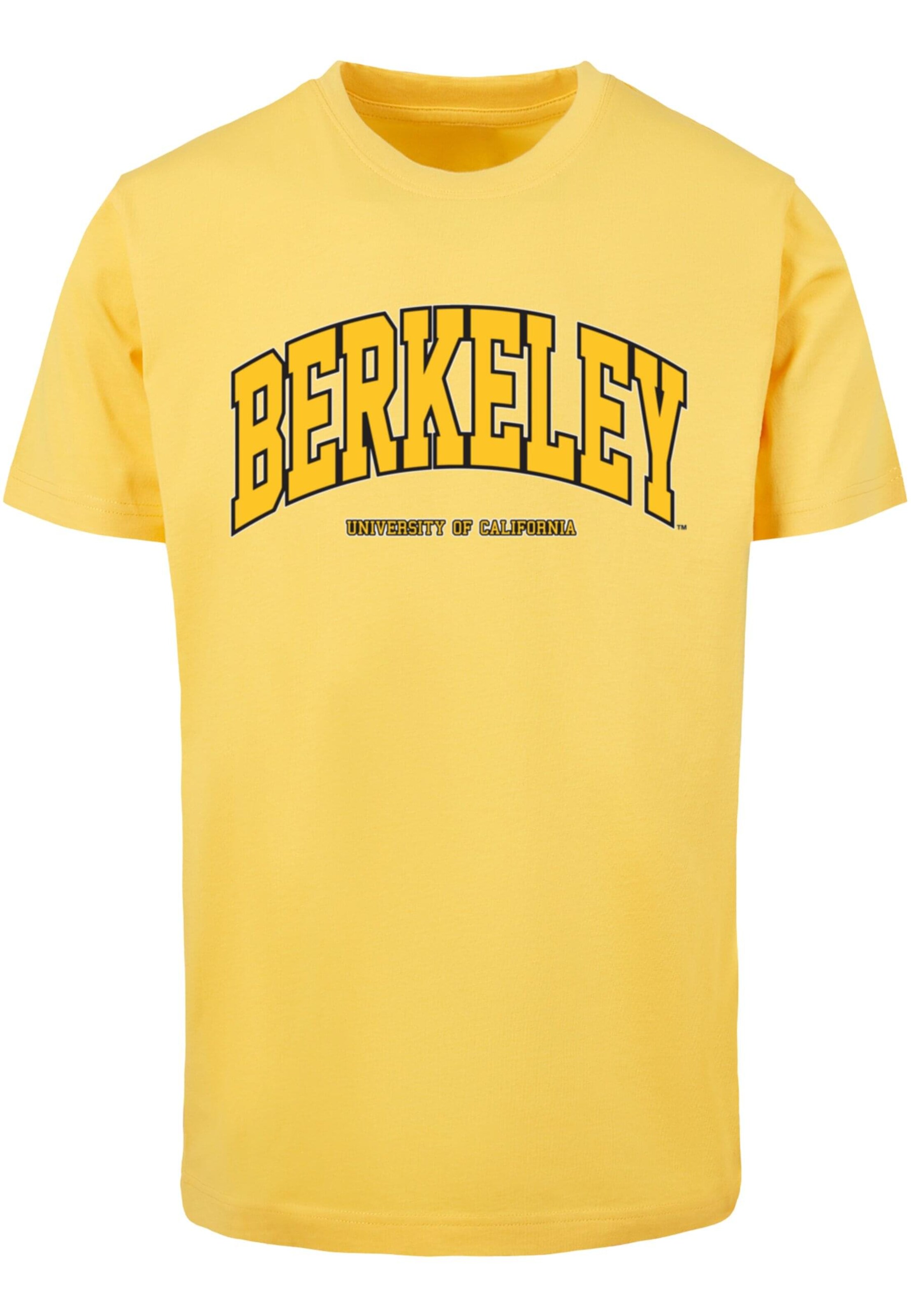 Merchcode T-Shirt 'Berkeley University' in Gelb: Vorderseite