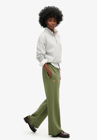 Wide Leg Pantalon de sport Superdry & Co en vert