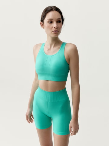 Born Bustier Sport-BH 'Lindy' in Grün: Vorderseite