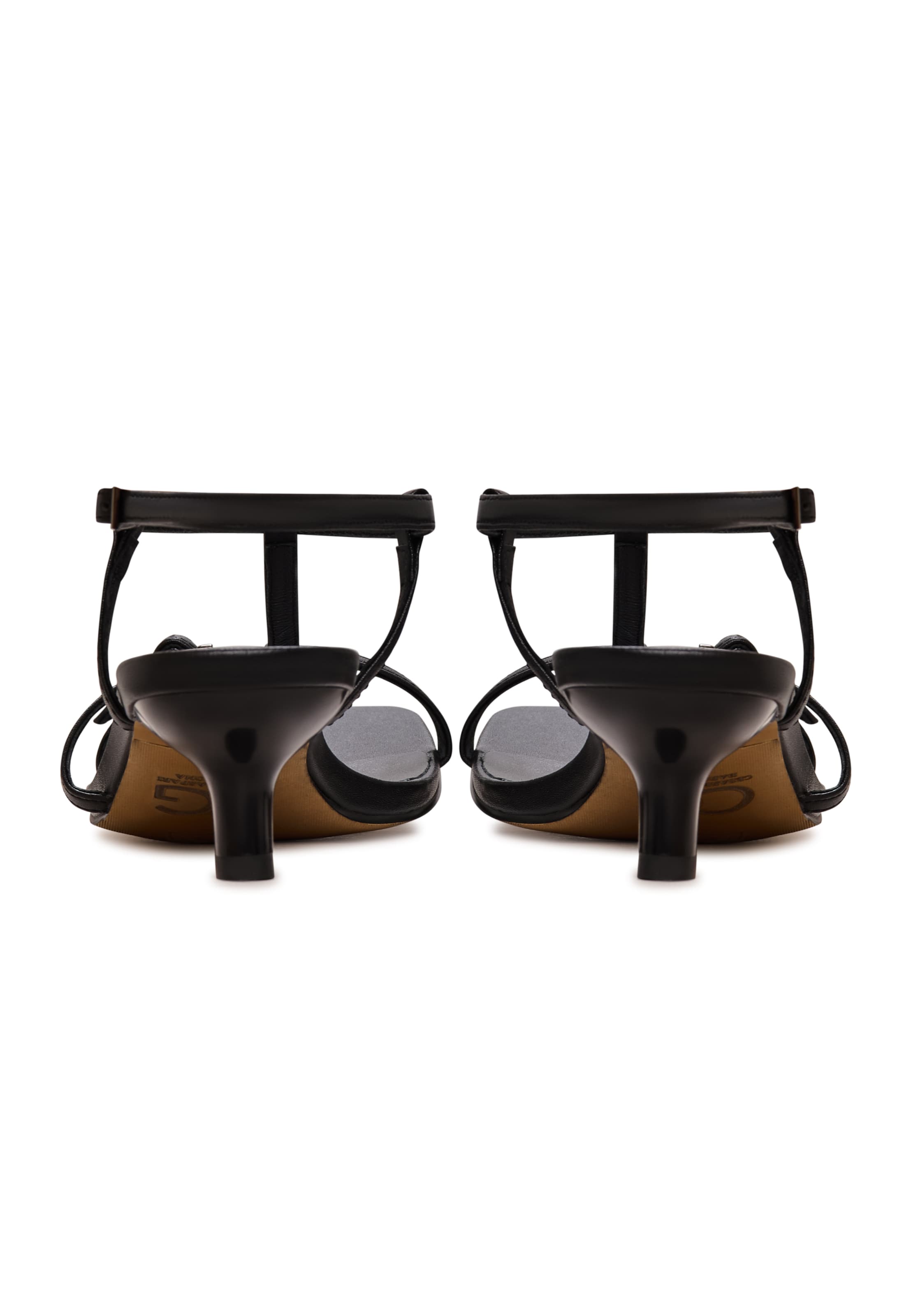 CESARE GASPARI Strap sandal in Black