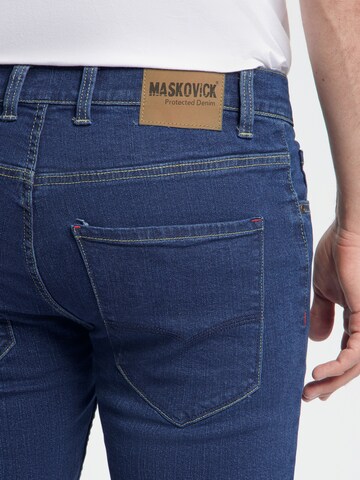 Maskovick Slimfit Jeans 'MASKOVICK - Heren Jeans - Slim Fit - Milano – Stretch - Denim Broek' in Blauw