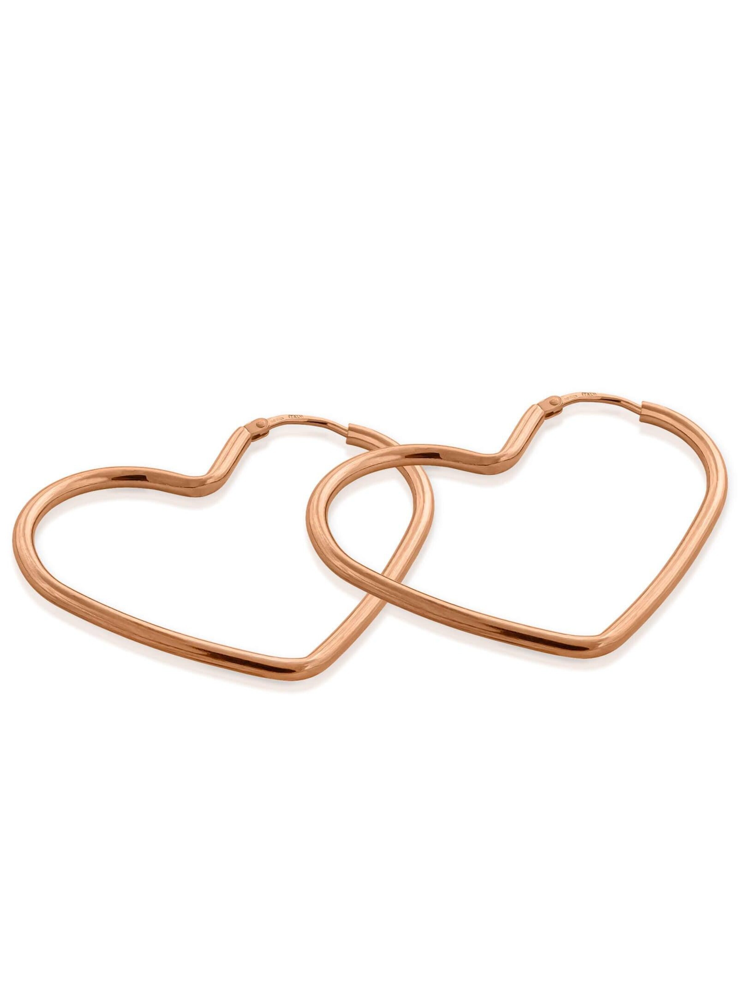modabilé Ohrringe 'HEART'‌‌‌‌‌‌‌‌‌‌ in Gold: Vorderseite