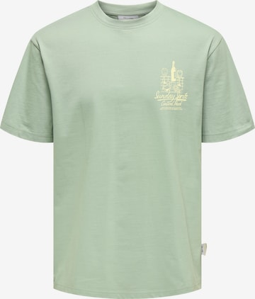 Only & Sons Shirt 'Bistro' in Green: front