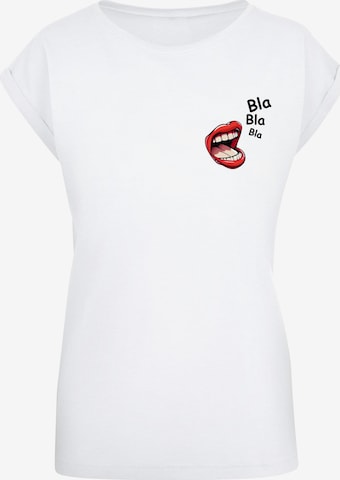 Merchcode Shirt 'Bla Bla Bla Comic' in Wit: voorkant