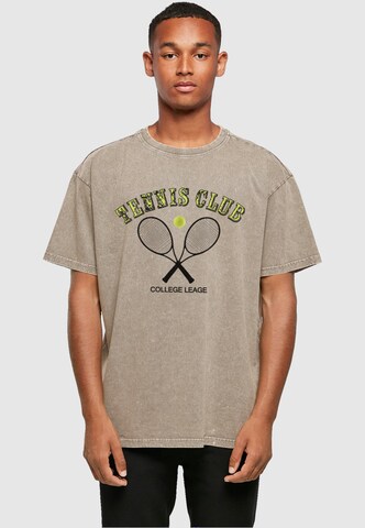Merchcode T-Shirt 'Tennis Club' in Grün: predná strana