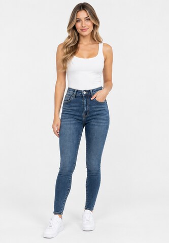 Skinny Jean Elara en bleu : devant