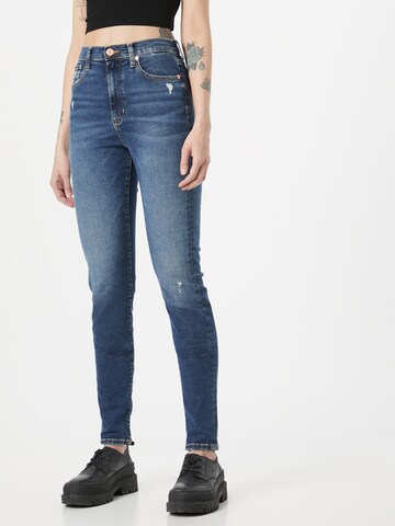 Tommy Jeans Slimfit Jeans 'SYLVIA' in Blauw: voorkant