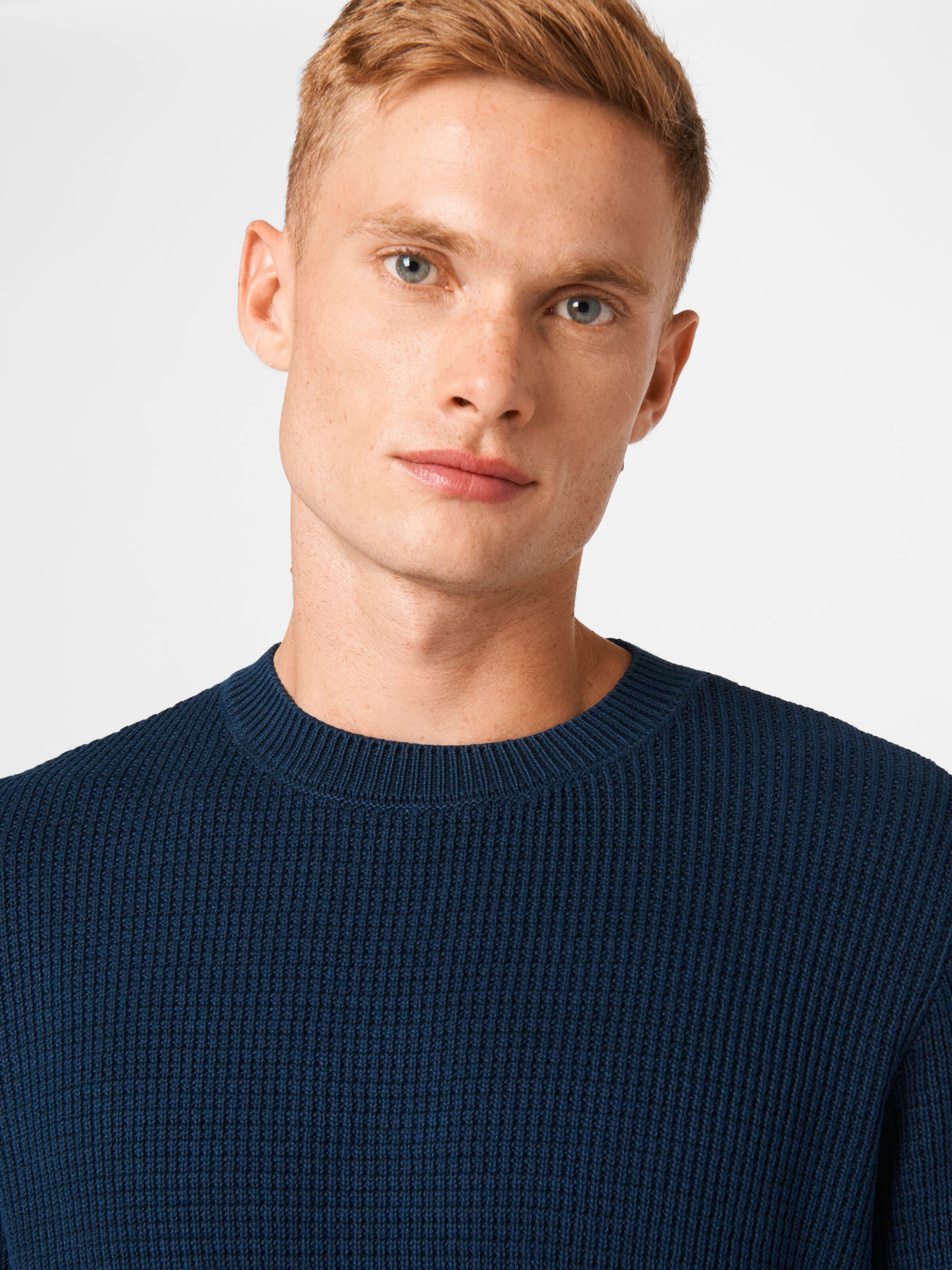 Männer Pullover & Strick MUSTANG Pullover in Blau - OB30356 Männer Pullover & Strick MUSTANG Pullover in Blau - OB30356