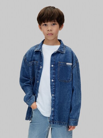 Calvin Klein Jeans Tussenjas in Blauw: voorkant