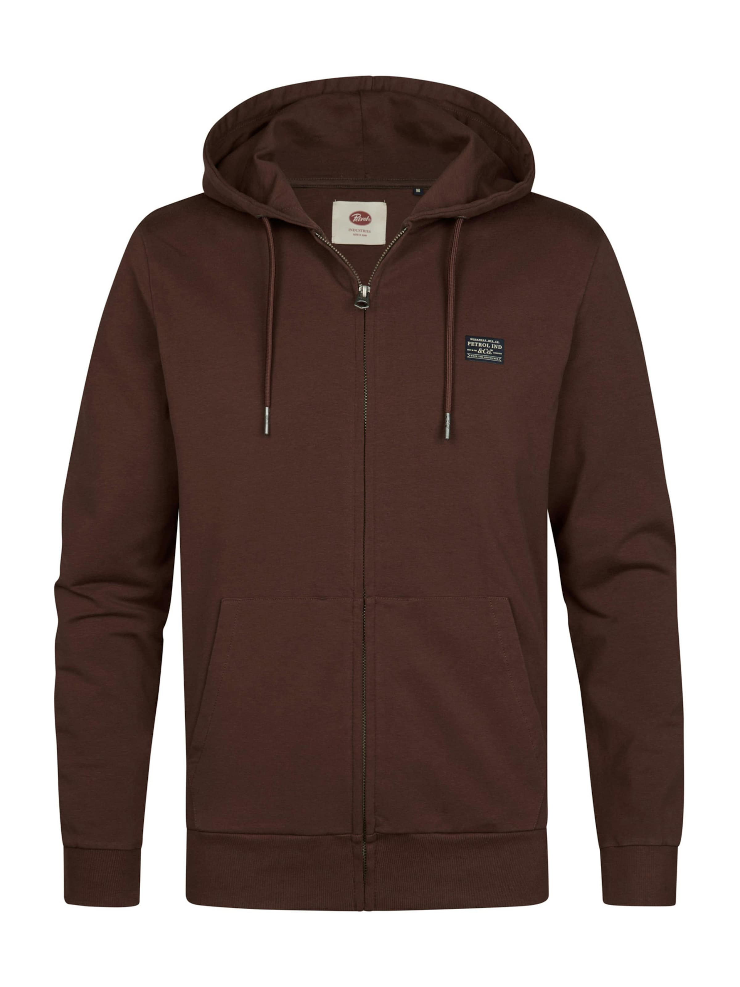 Petrol Industries Sweatjacka i brun: framsida