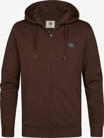 Petrol Industries Sweatjacka i brun: framsida