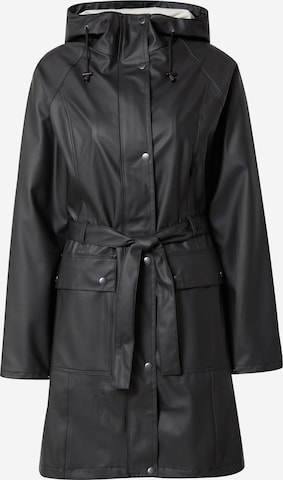 ILSE JACOBSEN Between-seasons coat in Black: front