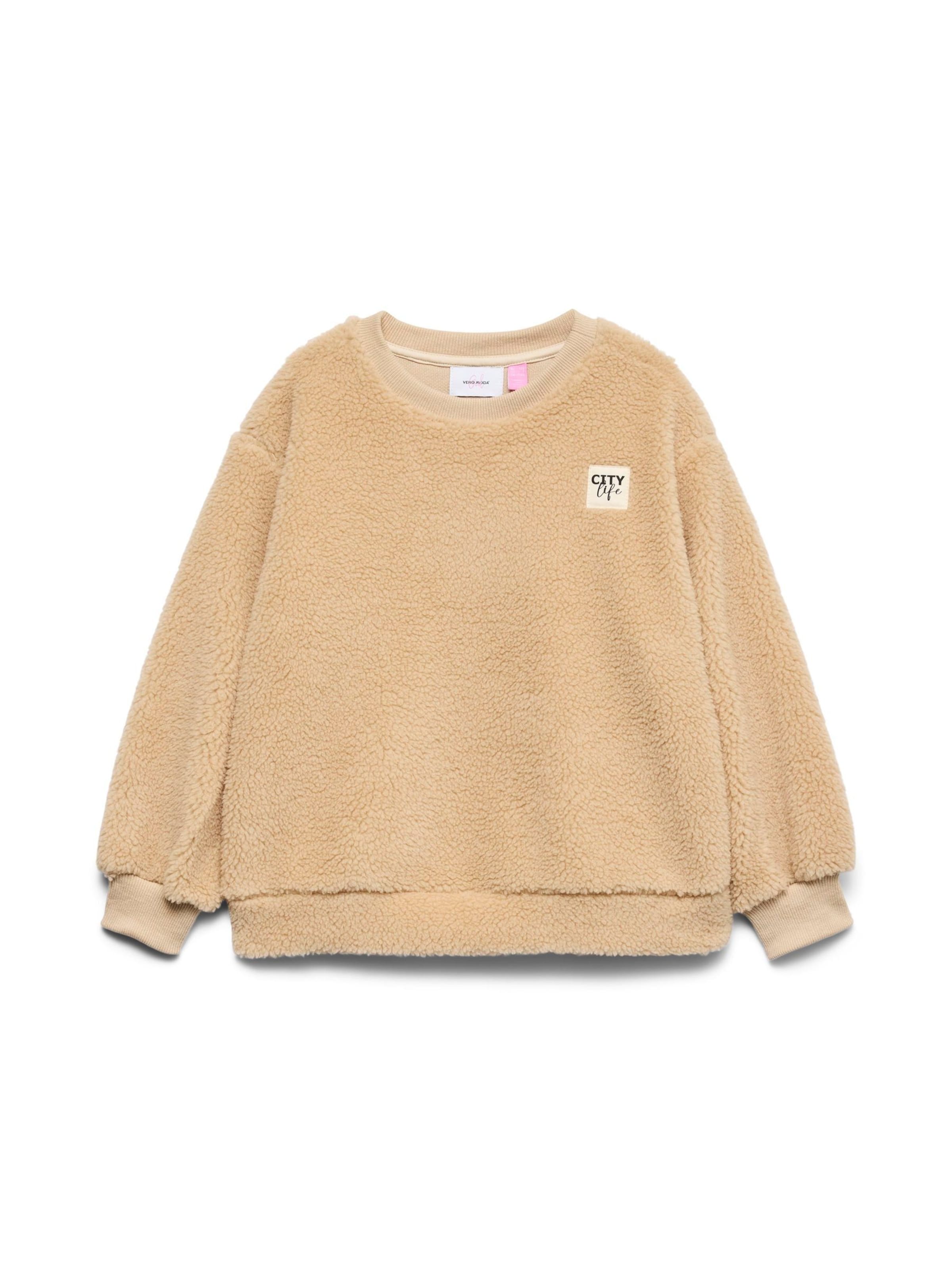 Pull-over 'VMHannah' Vero Moda Girl en beige : devant
