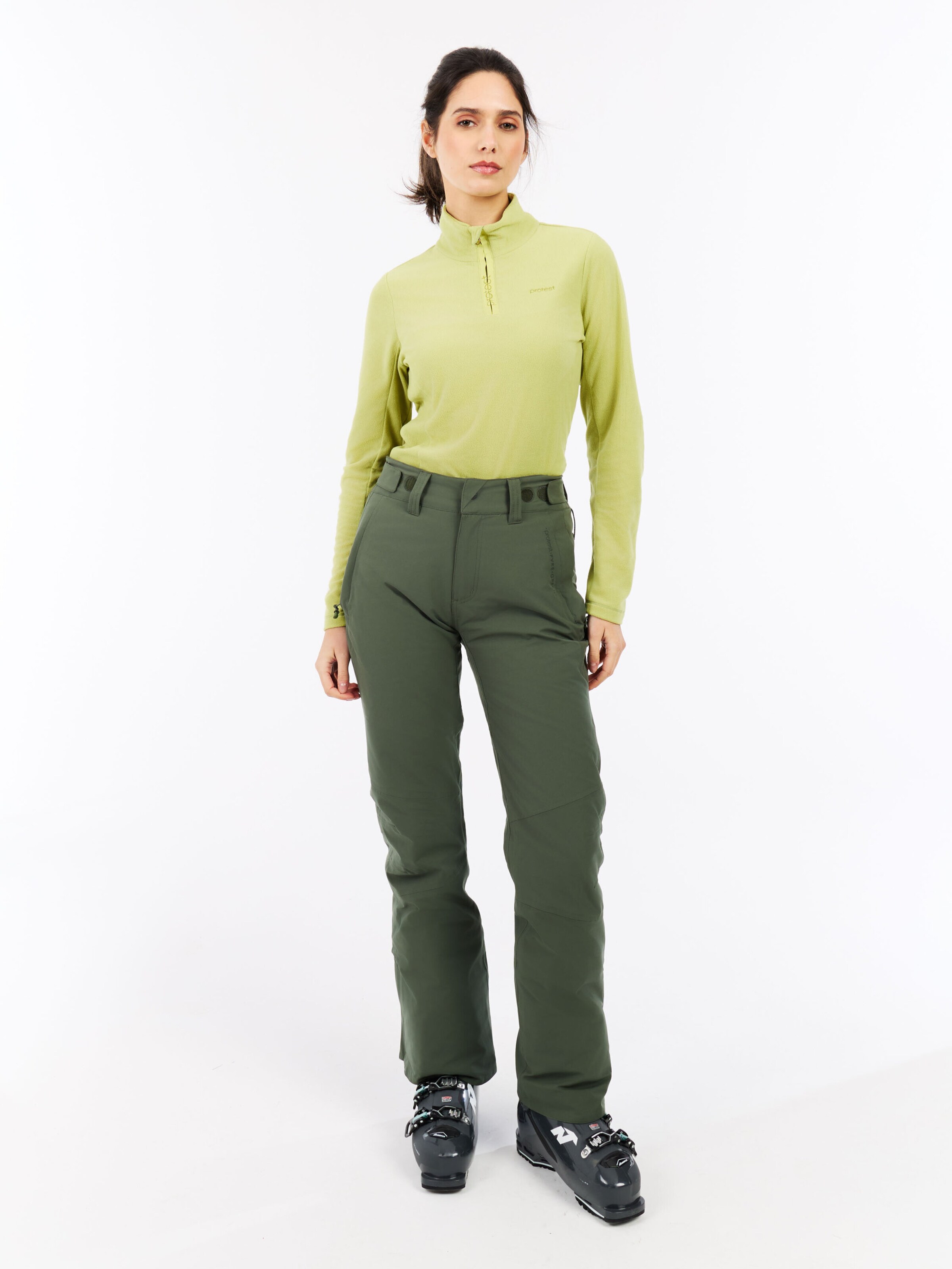 PROTEST Regular Workout Pants 'PRTCARMACKOS' in Green: front