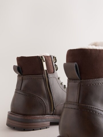 Next Lace-Up Boots in Brown
