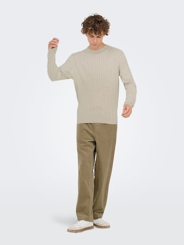 Only & Sons Pullover 'LOUI' i beige