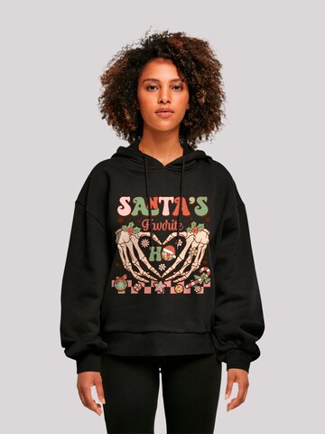 Sweat-shirt 'Santas favorite Ho Ho Ho Christmas' F4NT4STIC en noir : devant