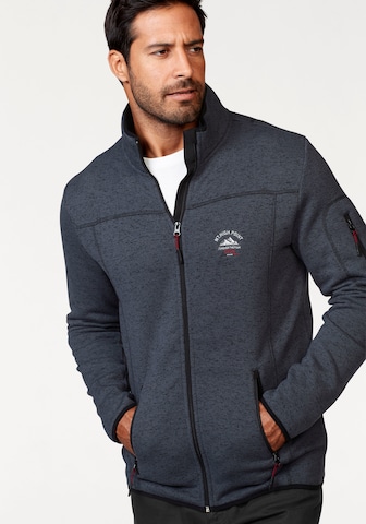 Man's World Fleece Jacket in Grey: front