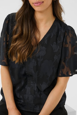 Cream Blouse 'Yana' in Black
