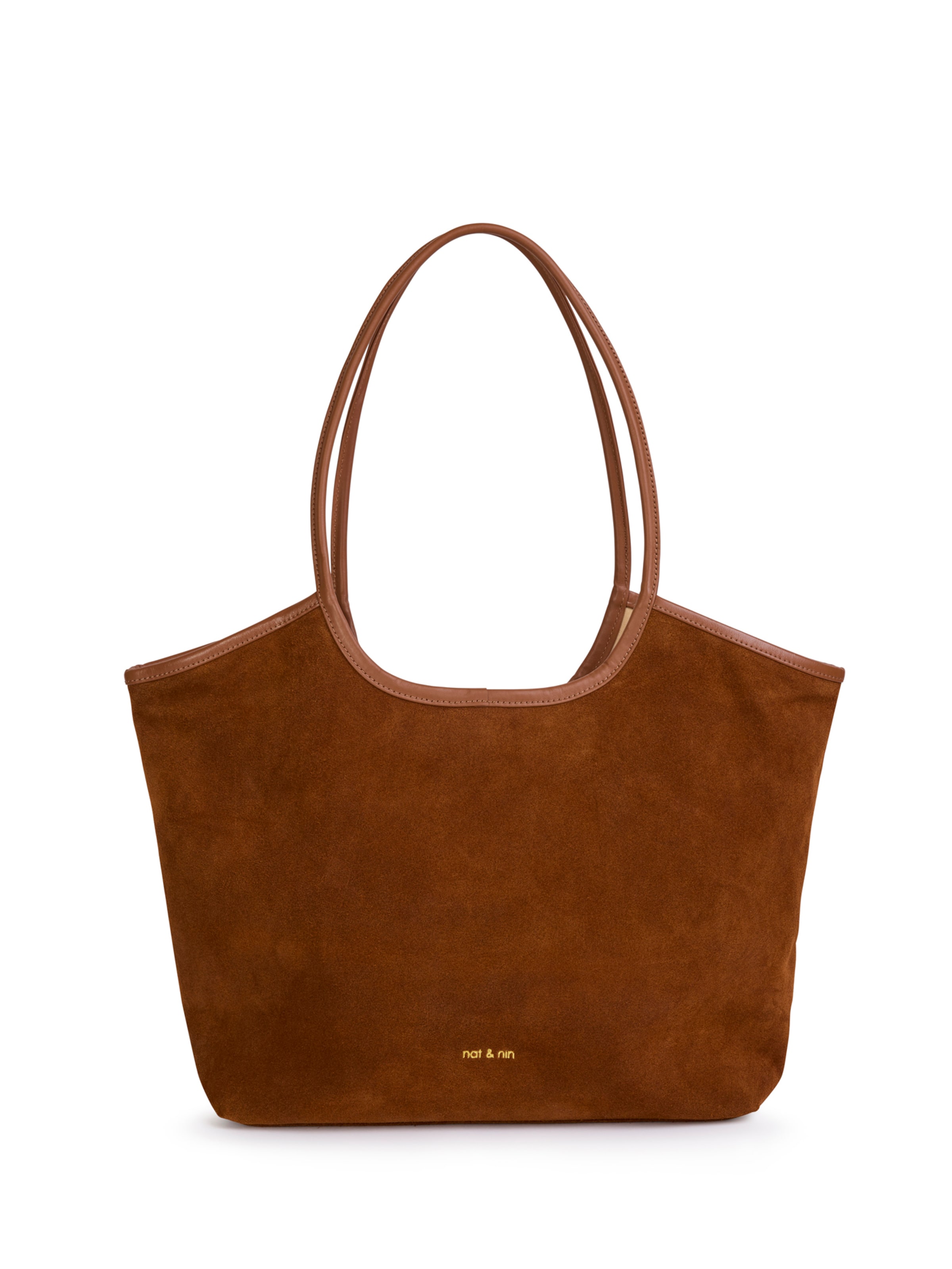 Nat&Nin Shopper ' MILAN ' i brun: forside