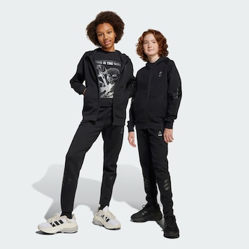 ADIDAS SPORTSWEAR Tapered Sportbroek 'Adidas x Star Wars The Mandalorian' in Zwart: voorkant