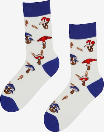 Sokisahtel Socken 'MUSHROOM cotton socks' in Weiß: Vorderseite